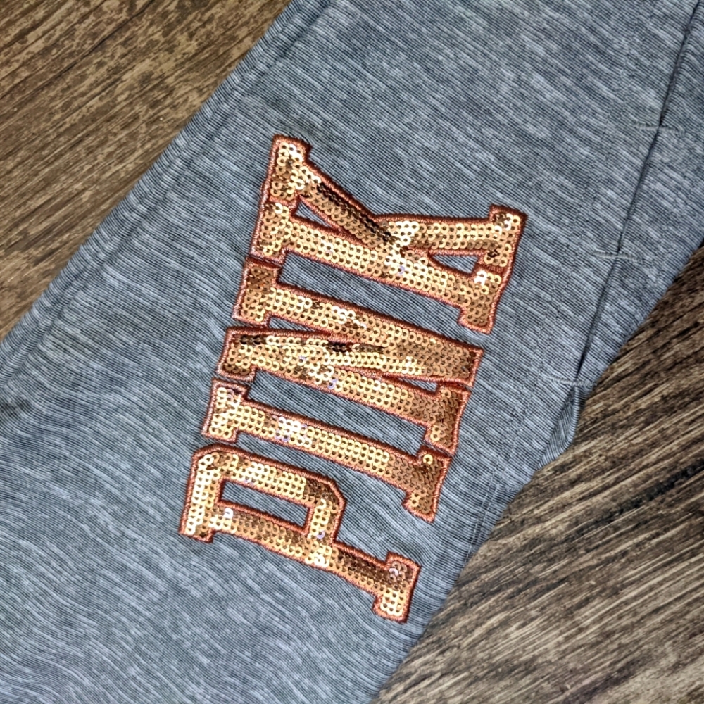 Victoria's Secret Sequin PINK Leggings Medium